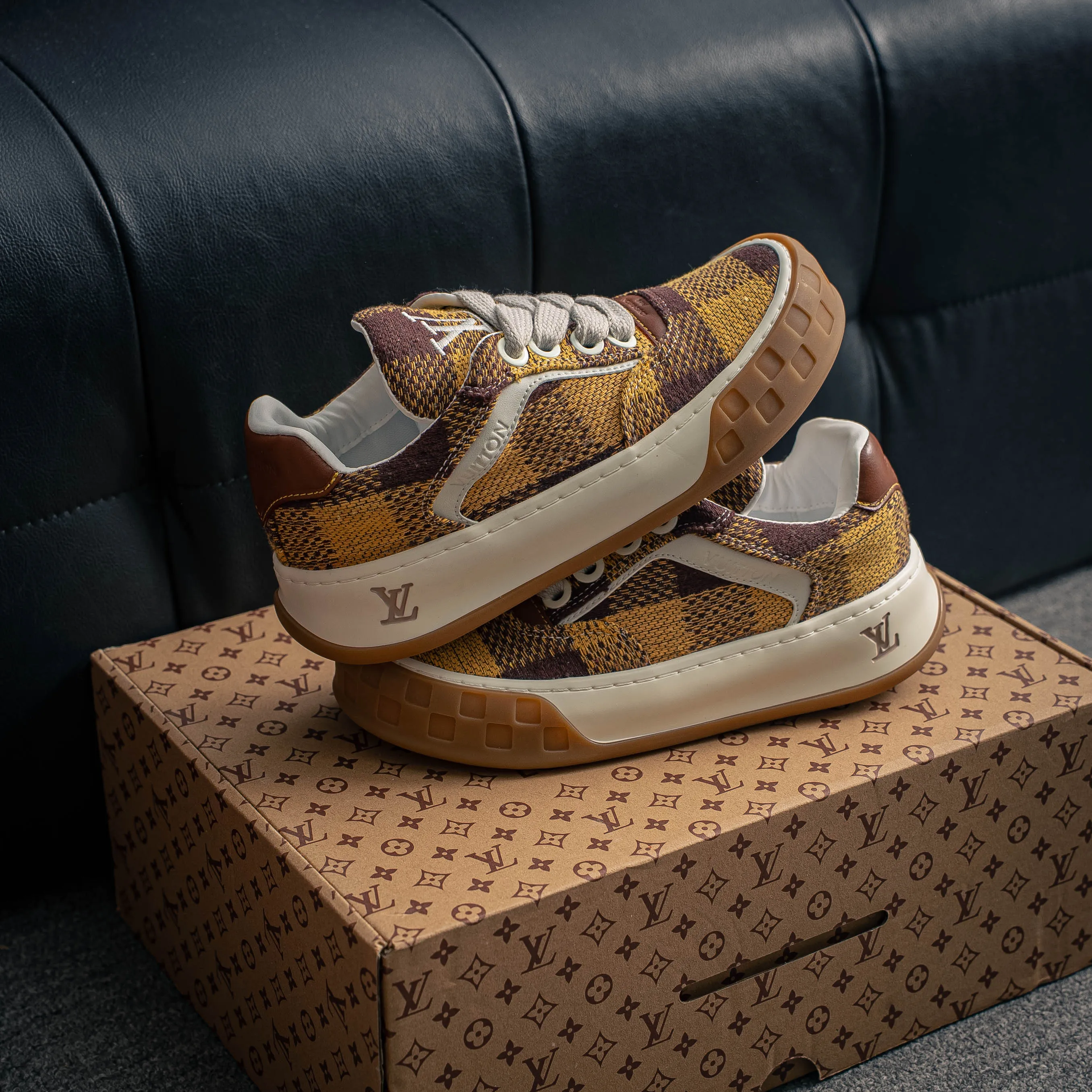 【YS 】 Premium -- LOUIS VUITTON Tilted Series｜2026 LV Tilted Low Sneakers Series Low-Top Retro